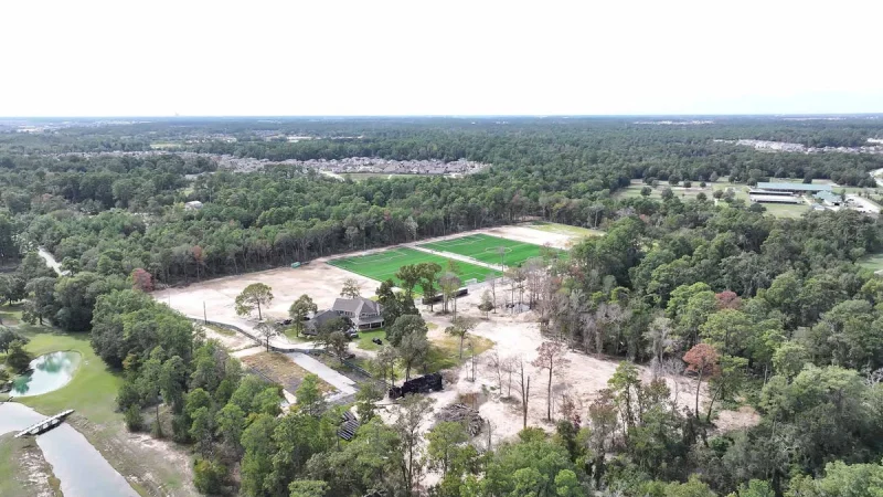 Aerial view of the GFI Academy soccer facility